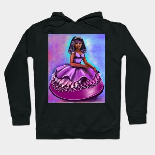 African American princess with beads. The best Gifts for black girls 2022 afro princesses  ! beautiful  black girls with Afro hair, brown eyes and dark brown skin. black princess Hoodie